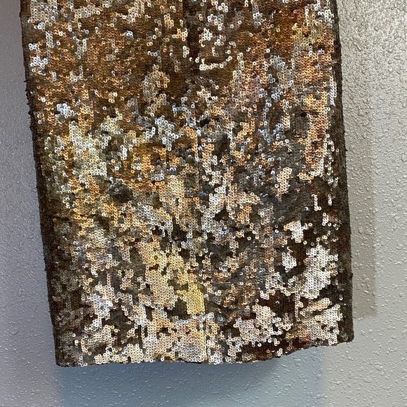 Tory Burch Gold and Silver Sequin Mini Dress - Picture 6 of 9